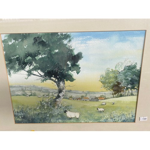 442A - Countryside farm scene watercolour