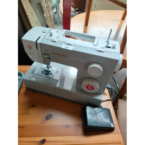 551 - Singer heavy duty electric sewing machine