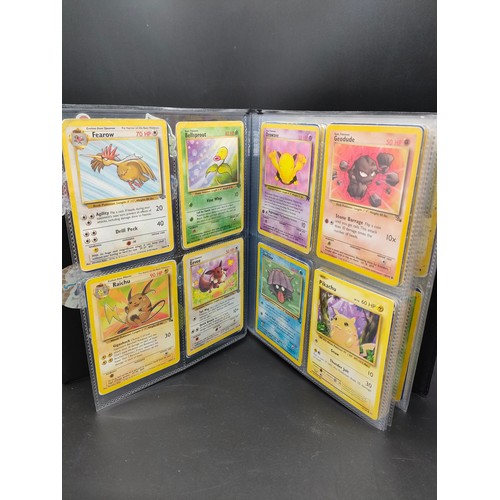 101 - Album of Pokemon cards to include Mew, Pikachu, Moltres, Raichu, Fearow and many more