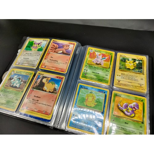 101 - Album of Pokemon cards to include Mew, Pikachu, Moltres, Raichu, Fearow and many more