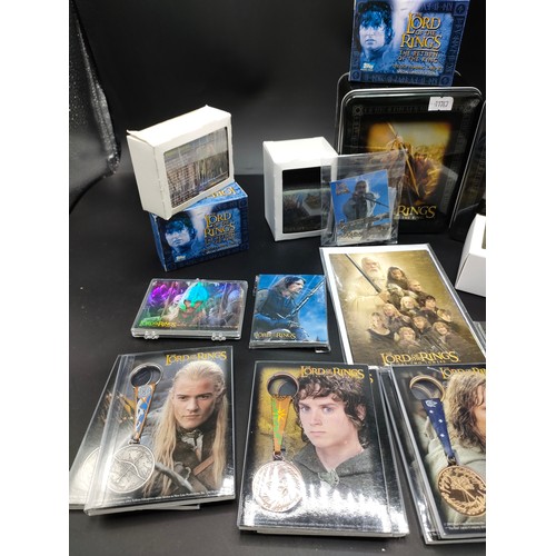 110 - Large selection of Lord of the Rings collectors cards, medals and photographs