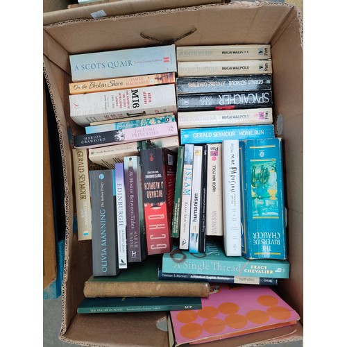 127C - Eight boxes of antique & crime books to include Agatha Christie and Ngaio marsh and many more