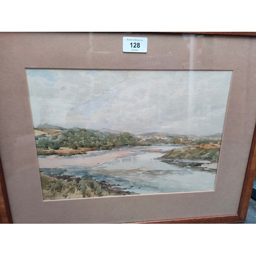 128 - Watercolour 'River Dee Aberdeenshire' bu Samuel Pope Jr