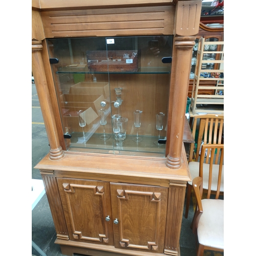 143 - Antique style column display cabinet