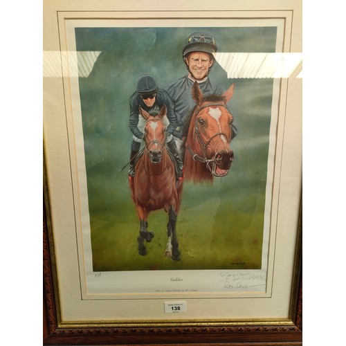 138 - Large framed limited edition horse racing print from original painting by Peter Deighan 'Galileo'