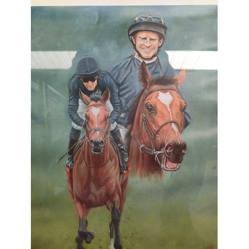 138 - Large framed limited edition horse racing print from original painting by Peter Deighan 'Galileo'