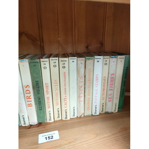 152 - Collection of vintage observer books to include birds, motorsports and wildlife