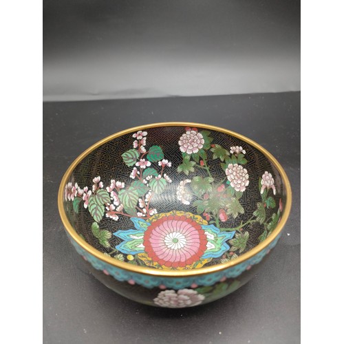 153 - 19th century Chinese Cloisonné bowl and miniature Cloisonné pin dish