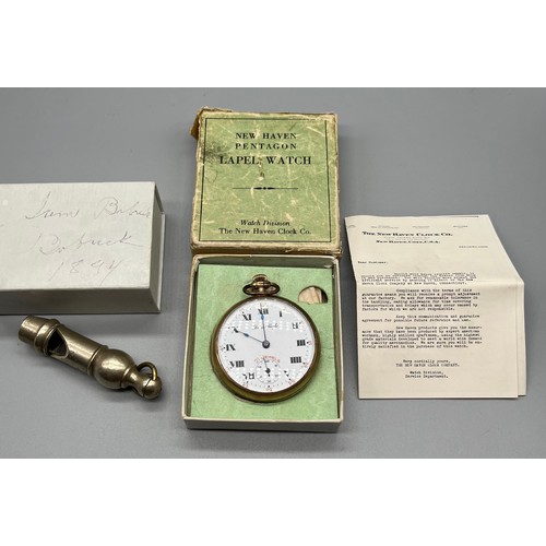 163 - Antique Trans Pacific 21 jewel pocket watch- comes with box and booklet. Together with an antique 19... 