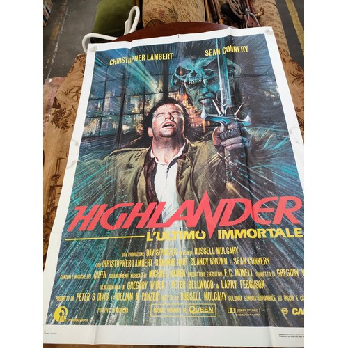 194 - A Large Original Highlander movie advertising cinema poster