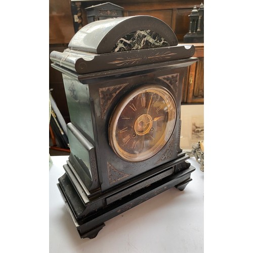 215 - Victorian slate mantel clock