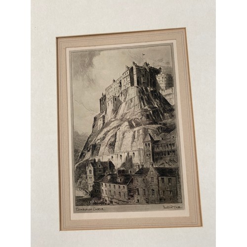 226 - A Collection of Edinburgh original etchings and engravings to include an original etching by C.H. Cl... 