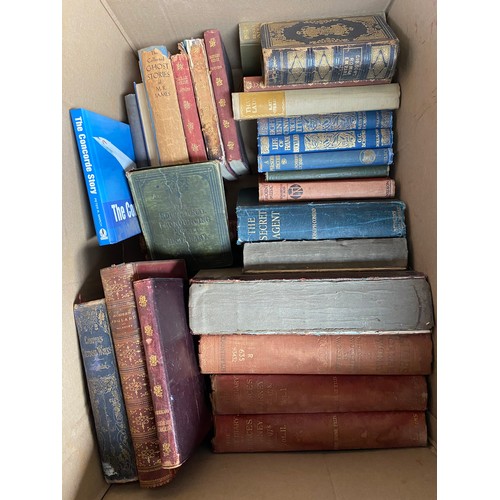 239 - A Box of mixed genre books to include Cowper's Poetical Works, The Collected Ghost Stories of M.R. J... 