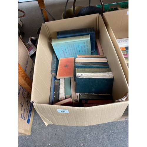 241 - A Box of antique books to be include poetry, Byron's life & work, Alice's Adventures in Wonderland 1... 