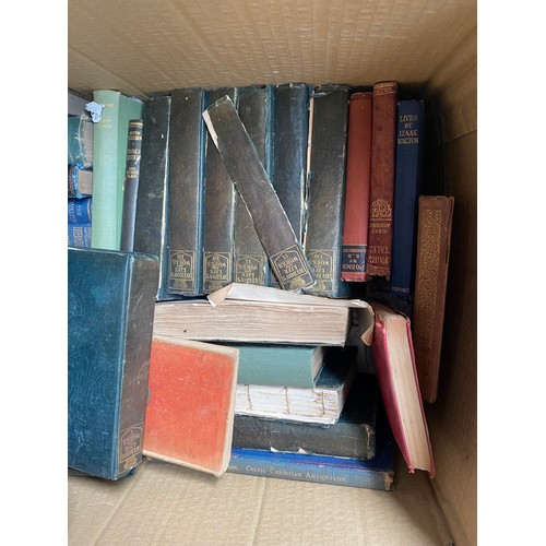 241 - A Box of antique books to be include poetry, Byron's life & work, Alice's Adventures in Wonderland 1... 