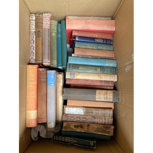 245 - A Box of old antique books to includes eight cousin's, A old fashioned girl by LM Alcott