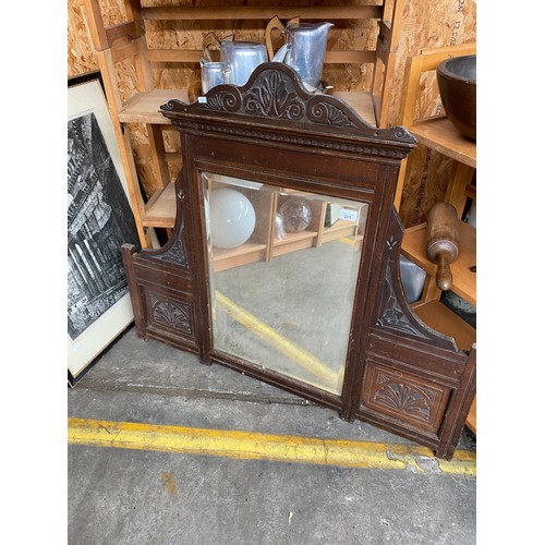 271 - Antique over mantel mirror.