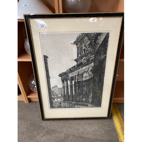 276 - A Large 19th century engraving depicting Roma 1821