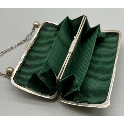 4 - Antique Birmingham silver ladies purse. Produced by Henry Matthews [73.97grams]