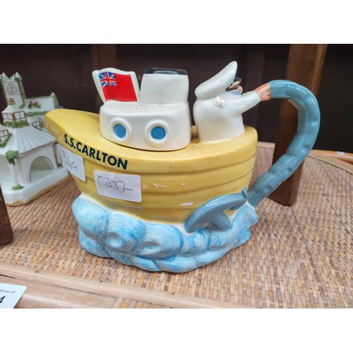 364A - Carlton Ware novelty teapot S.S. Carlton