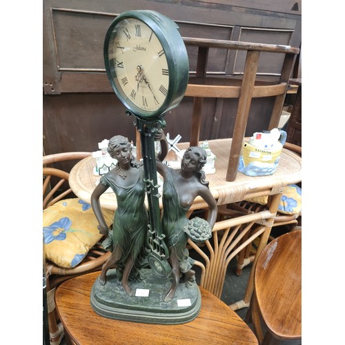 363A - Juliana quarts figural pendulum clock