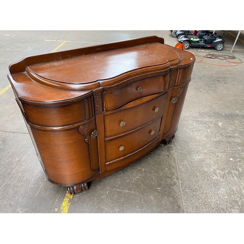 353 - Art Deco three drawer sideboard