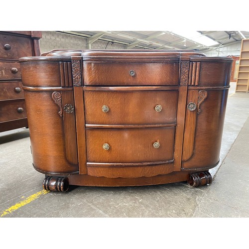 353 - Art Deco three drawer sideboard