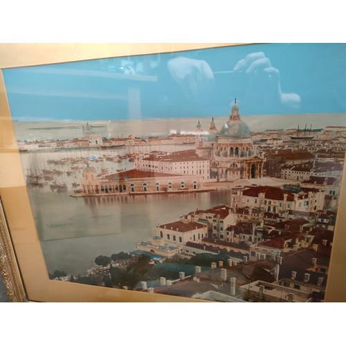 351 - Large Watercolour of 28: Venezia Panorama and signed Venice scene watercolour