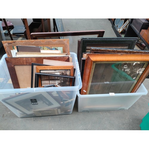 371 - Two large boxes of vintage picture frames