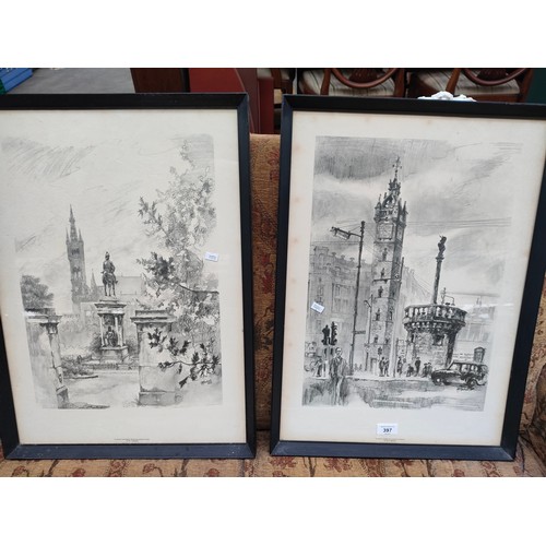 397 - Two framed prints titled 