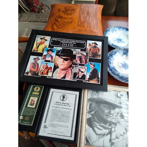 460 - Selection of John Wayne movie memorabilia