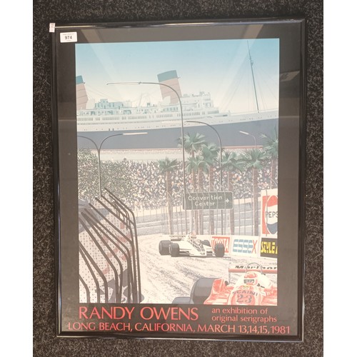 487 - Randy Owens poster an exhibition of original serigraphs Long Beach, California, March 13,14,15, 1981... 