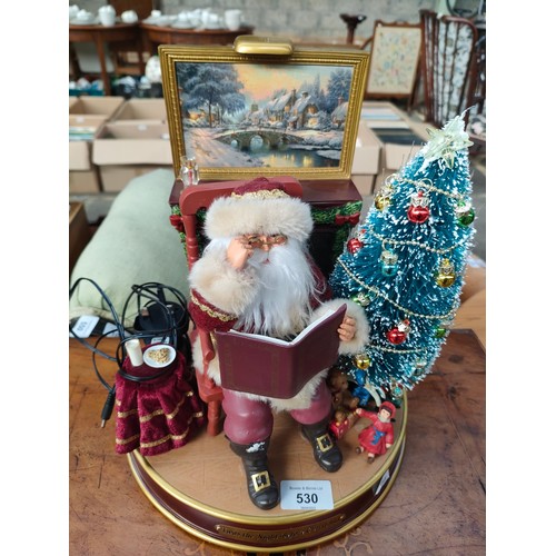 530 - Light up Santa Claus Christmas decoration.