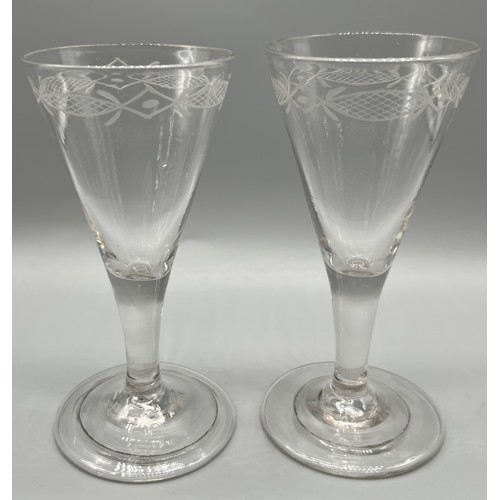 94 - A Pair of Georgian drinking glasses.