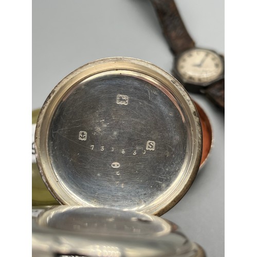 97 - Birmingham silver pocket watch and Silver gent's Texa watch. [Non Runners]