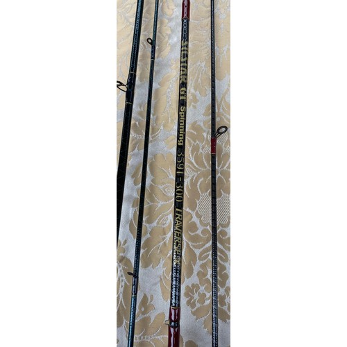 70 - Olympic Thoroughbred carbon fly rod and Silstar GT spinning rod and bags