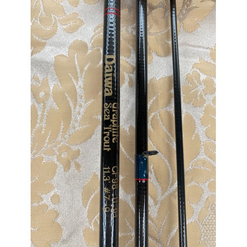 73 - Diawa Graphite sea trout fishing rod and a Diawa 327 two piece fishing rod