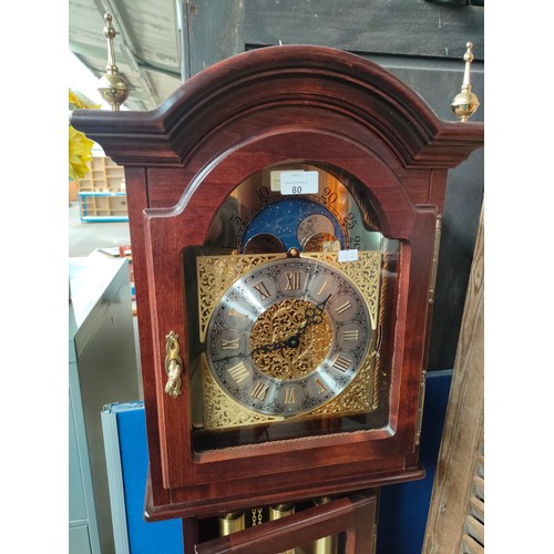 80 - A modern Interlock three weight Grandmother clock