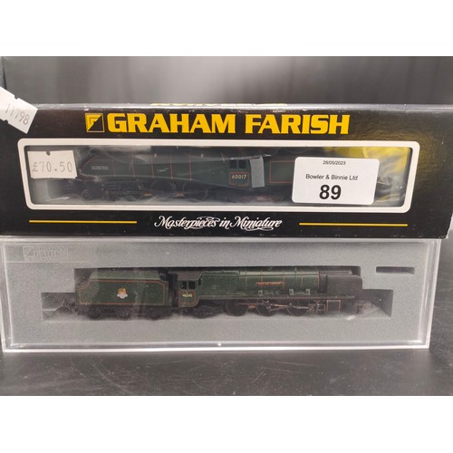 89 - Two Graham Farish by Bachmann boxed train loco and tender models