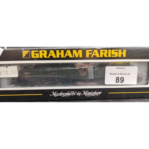 89 - Two Graham Farish by Bachmann boxed train loco and tender models