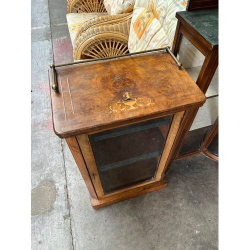 179 - Edwardian inlaid music cabinet with key