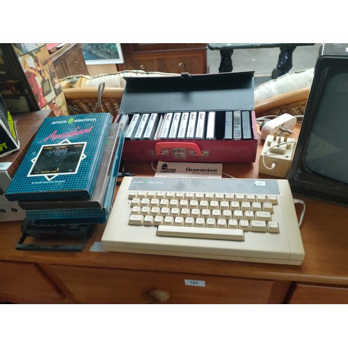 183 - Vintage Acorn electron computer with games , Rotel RD15f Stereo Cassette player, Binatone radio alon... 