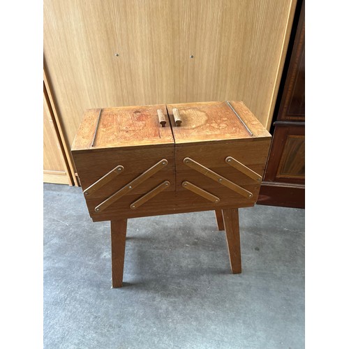 253 - A Mid Century Cantilever Sewing box