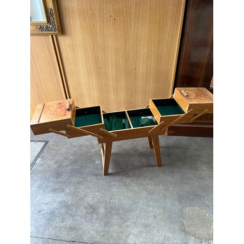 253 - A Mid Century Cantilever Sewing box