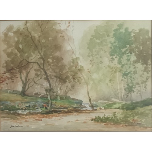 898 - John Cochran
Framed watercolour depicting woodland river sence.
[45x55cm]