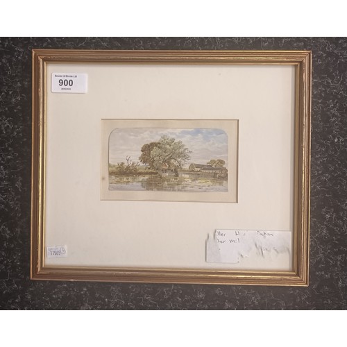 900 - W.Hugh Paton RSA
Two watercolours depicting a watermill and landscape (Moulin) dated 1877, both sign... 