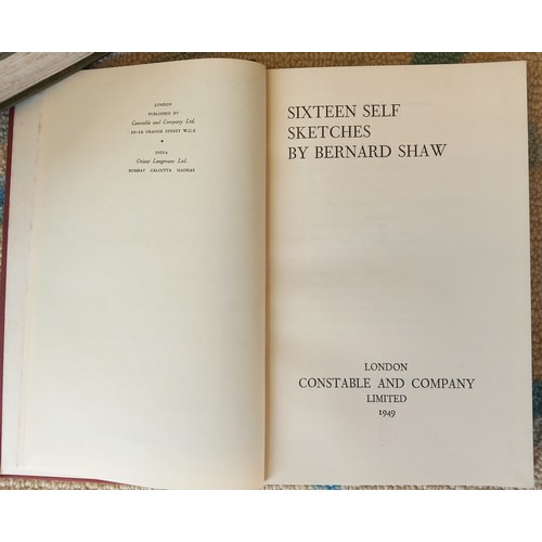 1098 - A Collection Of books to Include first editions: 

Sixteen Self Sketches By Bernard Shaw, London 194... 