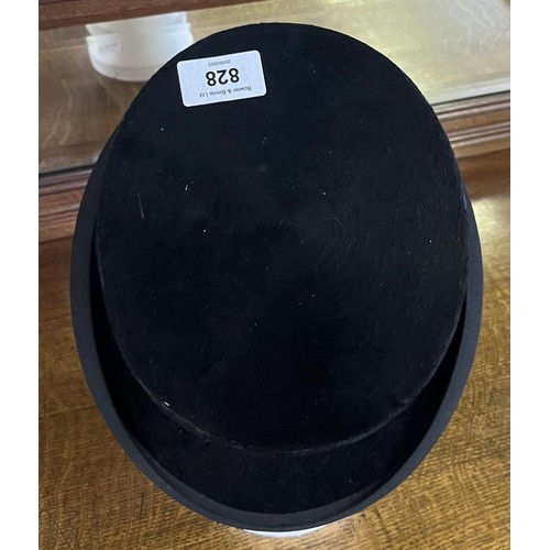 828 - Antique top hat. Head Area 15 cm width & Length 19 cm .