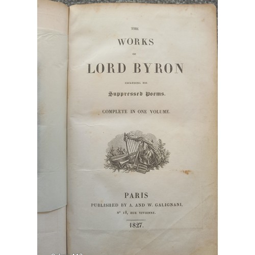 1105 - A unique lot, with a facinating story: 

The Works Of Lord Byron, Includes His Suppressed Poems. Com... 