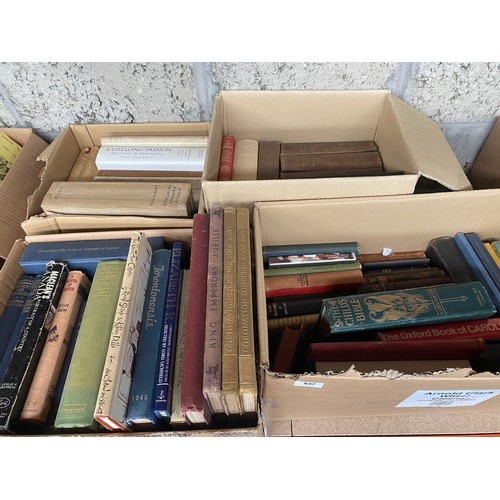 647 - 4 Boxes of books to include King emperors jubilee, antique books and many more